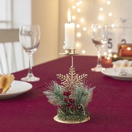 Candle Holders Christmas Votive Snowflake Pentagram Elk Tealight Golden Festival Theme For Party Table Decoration