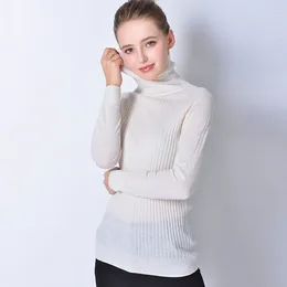 Women's Sweaters White Wool Turtleneck Sweater Women Korean Style Pull Fem Me 2023 Autumn Winter Knitwear Over Plus Size Slim Sweet