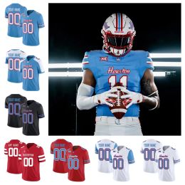 2023 Houston Cougars UH Football College Jersey Clayton Tune Ike Ogbogu Alton McCaskill Ta'Zhawn Henry Mulbah Car Nathaniel Dell Christian T