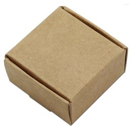 Gift Wrap 5.5 2.5cm Kraft Paper White Party Box Wedding Packing Package Candy Chocolate Jewelry DIY Soap Bakery Cake Cookies