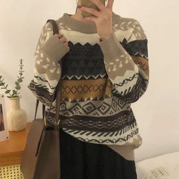 Women's Sweaters Autumn And Winter Retro Loose Casual Knitted Sweater Y2K Korean High Street Gothic Punk Hip Hop Jacket