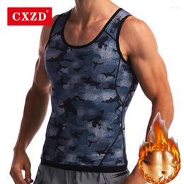 Men's Body Shapers CXZD Men Sauna Sweat Shaper Camouflage Weight Loss Shapewear Tummy Control Tank Tops Heat Trapping Fitness Vest Fat