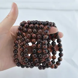 8mm Natural stone red tiger eye bracelet Gemstone Healing Power Energy Beads Elastic Stretch stone round Beads bracelet