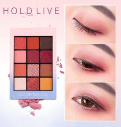 HOLD LIVE 12 Full Colors Matte Eye Shadow Palette Pigment Glitter Eyeshadow Palettes Nude Shadows Cosmetics Korean Makeup Eyes1654631