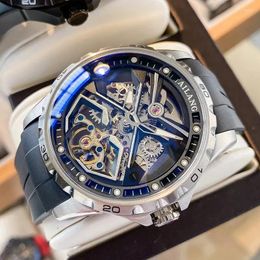Wristwatches AILANG Tourbillon Mechanical Watch For Men Sport Silicone Strap Waterproof Luminous Automatic Skeleton Mens