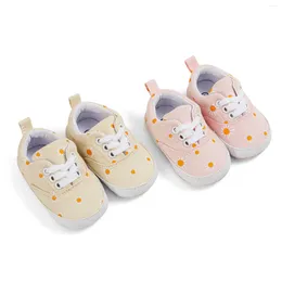 First Walkers Sunflower Casual Lace Up Baby Shoes Soft Sole Walking For Girls 0-1 Years Born Girl Toddler