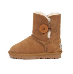 Kids Boots Toddler Kid Tasman Australia Snow Boot Children Winter Classic Ultra Mini Botton Baby Boys Girls Ankle Child Fur Suede Booties Size Eur21-35 105