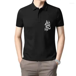 Men's Polos T Shirt Fashion Summer T-shirt Printed Band Scratch Name Logo Slim Fit