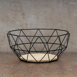 Storage Baskets Kitchen Basket Metal Wire Drain Rack Fruit Vegetable Holder Snack Tray Bowl Bread