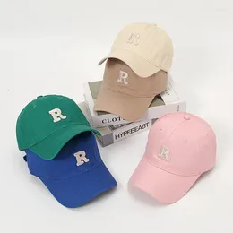 Ball Caps Retro Washed Cotton Baseball Cap Unisex Letter R Embroidery Snapback Hat Hip Hop Bonnet Outdoor Sun Visors Casual Trucker