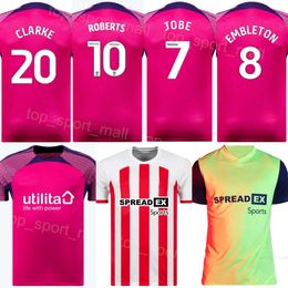 23 24 Club Team Sunderland Soccer 20 Jack Clarke Jerseys 17 Abdoullah Ba 24 Daniel Neil 7 Jobe Bellingham 1 Anthony Patterson Football Shirt Kits Custom Name Number