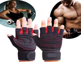 New Men And Women Half Finger Sports Fitness Gloves Weight Lifting Gloves Protect Wrist Gym Training Fingerless Weightlifting Spor6186396