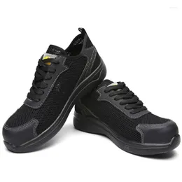 Boots Summer Men Work Shoes Breathable Anti-piercing Safety Protective Non-slip Wear-resistant Lightweight Sneakers