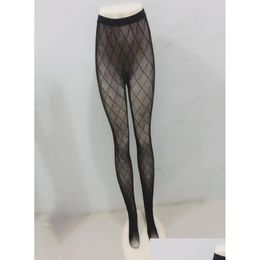 Other Home Textile For Y Mesh Long Stockings Women Luxury Womens Letters Tights Net Stocking Ladies Wedding Party Pantyhose1583112 Hom Ot8Ni