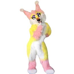 Halloween Husky Dog Fursuit Mascot Costume Top Quality Cartoon Anime theme character Adults Size Christmas Party Outdoor Advertising Outfit Suit