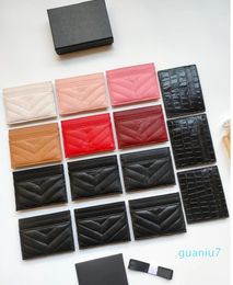 new fashion Card Holders caviar woman mini wallet Designer pure Colour genuine leather