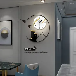 Wall Clocks 50x50cm Large Clock Brief Art Luxury Living Room Home Decoration Silent Modern Design Hanging Horologe
