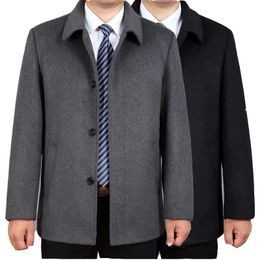 Men's Jackets Men Wool Blends Coats Autumn Winter Solid Color Turn Down Collar High Quality Jacket Luxurious Brand Clothing Y822 231023