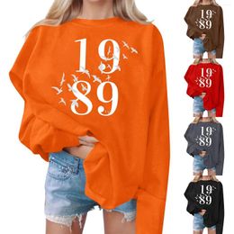 Women's Hoodies Womens Fashion Casual Long Sleeve Crew Neck Sweatshirts Words Printed Pullover Fleece Quarter Zip Women Athletic Tops