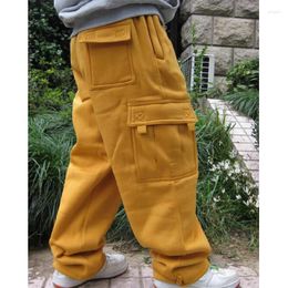 Men's Pants Fashion Hip Hop Joggers Sweatpants Men Streetwear Big Pocket Loose Cargo Casual Straight Baggy Trousers