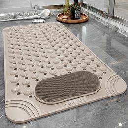 Bath Mats Bathroom Anti-Slip Pad Toilet Shower Room Hollow Shower Mat Waterproof Foot Massage Carpet Multifunctional Soft Rubber Bath Mat 231024