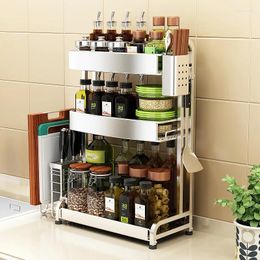 Kitchen Storage S 304 Stainless Steel Nordic Shelf Multi-functional Condiment Save Space