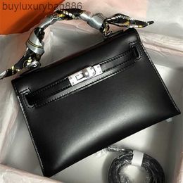 Women Designer Bag Keli 2nd Mini 19cm Box Leather Genuine Calfskin Silver Hardware WITH LOGO Factory Direct With Strap Soft Tote Handbag Handheld Ysd