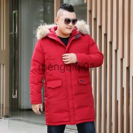 Men's Down Parkas New Arrival Fashion Super Large Down Jacket Men Long Hooded Fur Collar Winter Thick Casual Plus Size M-9XL 10XL 11XL 12XL 13XL J231024