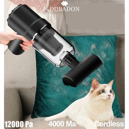 Vacuums 12000Pa Wireless Car Vacuum Cleaner Brushless Motor Handheld Portable Mini For Home Desktop Pet Cleaning 231023