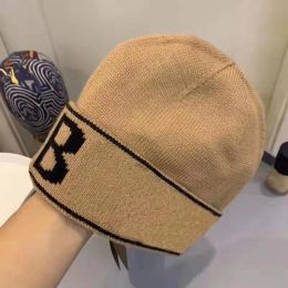 Winter wool Knitted Hat For Men Women Design Fashion Hip Hop Letter Solid Skull Beanie Caps Casual Warm Thick Cap Hats G23102410PE-3