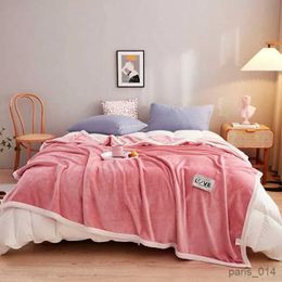 Koce różowy flanelowy polar Ket dzieci miękkie ciepłe łóżko okładki proste solidne sofa oddychające łóżka