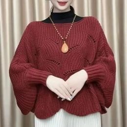 Women's Cape Irregular Kintting Cloak Sweater Bat Sleeve Knitting Shawl Women Loose Pullovers Plus size loose fitting pullover jumpe 231023