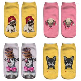 Women Socks 3d Printing Harajuku Loose Dog Animal Boat Print Cotton Blend Foot Accessories Unisex Toddler Girl