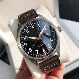 U1 Top Factory AAA Pilot IW327010 MARK XVIII AAA 3A Qualitäts-Schweizeruhr Portugieser Herren-Armbanduhr mit automatischem mechanischem Uhrwerk und Saphir-Echtlederband