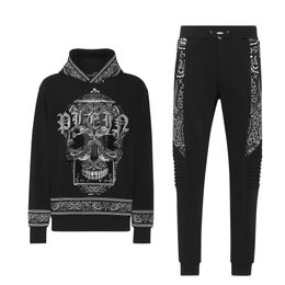 PLEIN BEAR Men's HOODIE SWEATSHIRT PAISLEY STRASS Tracksuit Mens JOGGING TROUSERS PAISLEY BANDANA Jackets Pants Sets Sporting Suit 71189