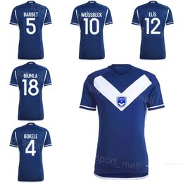 Club Team Soccer Girondins de Bordeaux 10 Gaetan Weissbeck Jerseys 5 Yoann Barbet 13 Rafal Straczek 20 Pedro Diaz 30 Zuriko Davitashvili Football Shirt Kits 2023-24