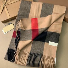 200-40cm Big Size Women Cashmere Scarf Winter Plaid Soft Warm Neck Scarves Women Luxury Designer Shawls