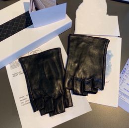 Women Leather Gloves Winter Warm Sheepskin Classic Letter Designer Gloves Mittens Touch Screen black Sheepskin Gloves Size Luxury Brand 11IW6