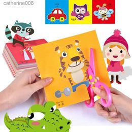 Other Toys 48pcs Children Handmade Paper Cut Book Craft Toys DIY Kids Crafts Cartoon Scrapbooking Paper Toys for Kids Learning Toys GiftsL231024