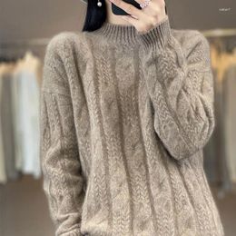 Women's Sweaters Luxurious And Cozy 100 Pure Cashmere Sweater For Women Loose Fit Turtleneck Thick Soft Knitted Pullover Perfect