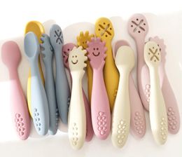 3PCS/set Cute Baby Learning Spoons Utensils Set Newborn Feeding Spoon Set Toddler Scoop Weaning Cutlery Childrens