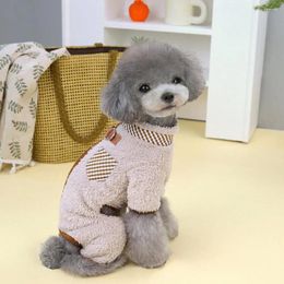 Dog Apparel Pet Clothing Romper Cosy Winter Jumpsuit Easy-to-wear Dog/cat With Zipper Design Supplies For Cold Weather