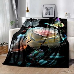 Blankets Rose Flowers Daisy Blanket Soft Blanket for Home Bedroom Bed Sofa Picnic Travel Office Cover Blanket Kids