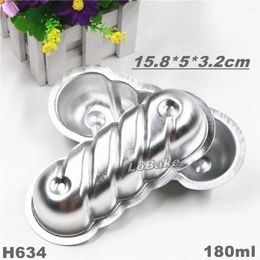 Baking Moulds (5pcs/lot) 180ml Long Twist Oval Shape Aluminium Bean Jelly Mould Pudding Candy Sugar Craft Making Tools For DIY Supplies