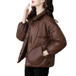 Women's Trench Coats Retro Cowhorn Buckle Down Cotton Jacket Clothes Autumn Winter Korean Version Coat Parkas Outerwear Female
