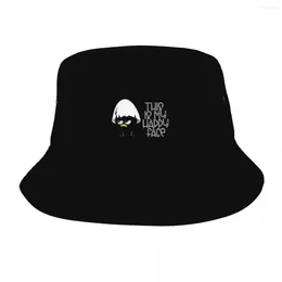 Berets Summer Panama Hats Calimero Cartoon Chicken For Men Women Fisherman Caps Cotton Bucket Outdoor Hat