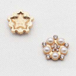 Other Flower Alloy Pearl Water Diamond Buckle Plate Diy Clothing Phone Case Greeting Card Bow Hair Accessories Decoration Drop Deliv Dhlrx