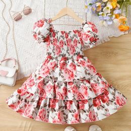 Girl Dresses Toddler Girl's Print Ruffle Girls Tight Dress Birthday For 5 Years Old Vintage Thanksgiving