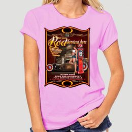 Men's T Shirts Get Your Rod Serviced Here Classic Car Auto Racing Mens Tops Tee Shirt Customise O Neck T-Shirt 1494J