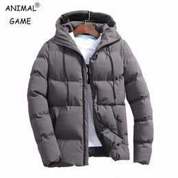 Men's Down Parkas Streetwear Winter Jacket Men Thicken Warm Coat Mens Stand Collar Jackets Solid Colour Parka Women Fashion 231023